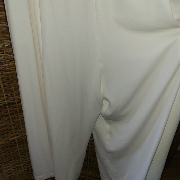 David’s Bridal DB Studio Pant Romper Soft White Sz 22 Lined Elegant Wide Leg - Picture 3 of 7